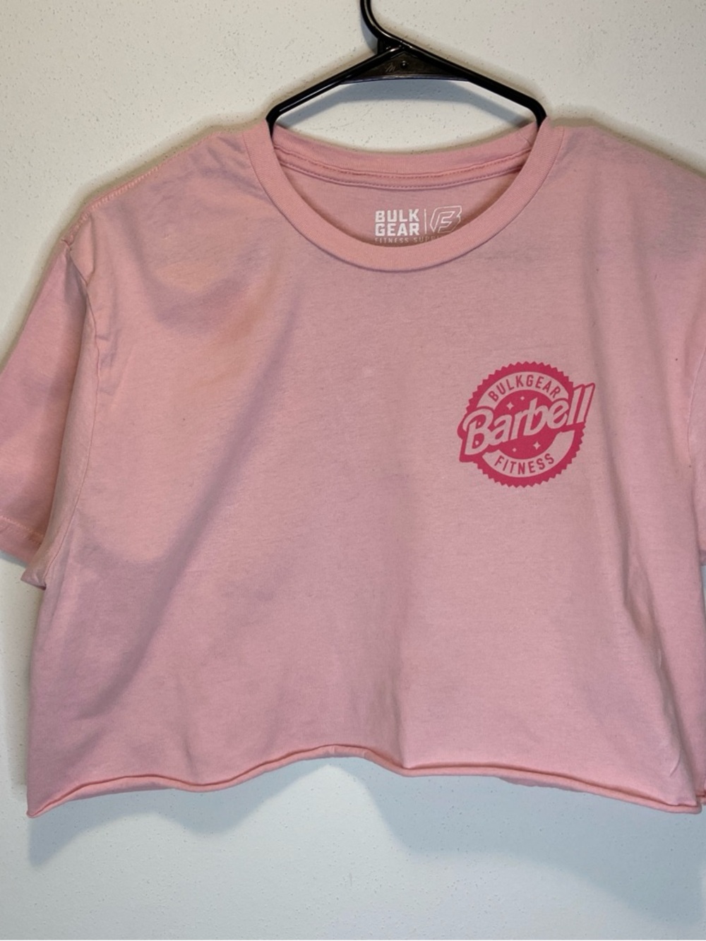 BulkGear Fitness Barbell Pink Crop Top